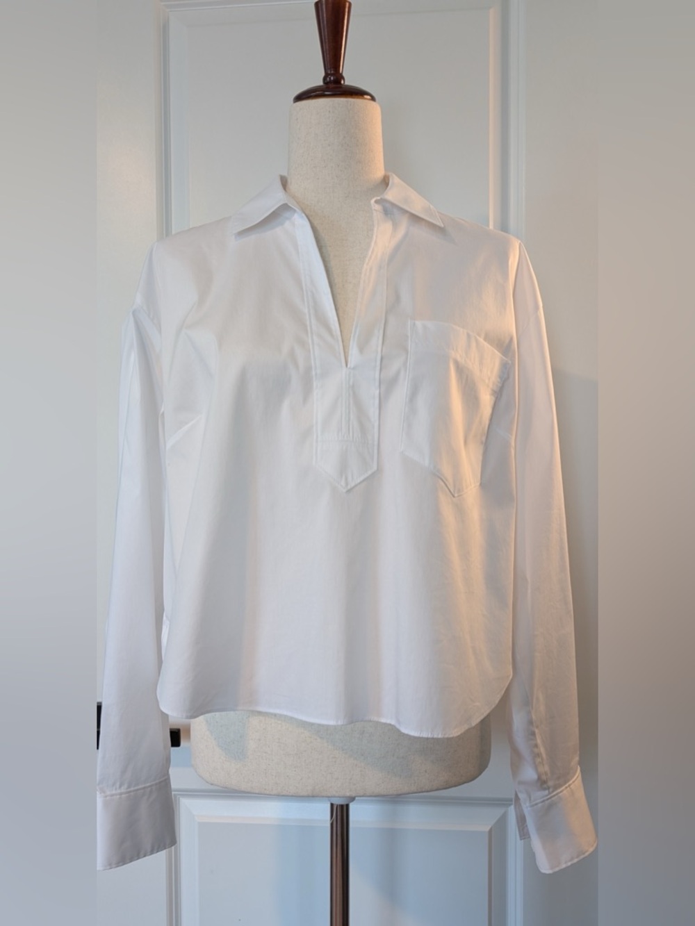 Veronica Beard Women’s Khai Poplin Top White Size 6